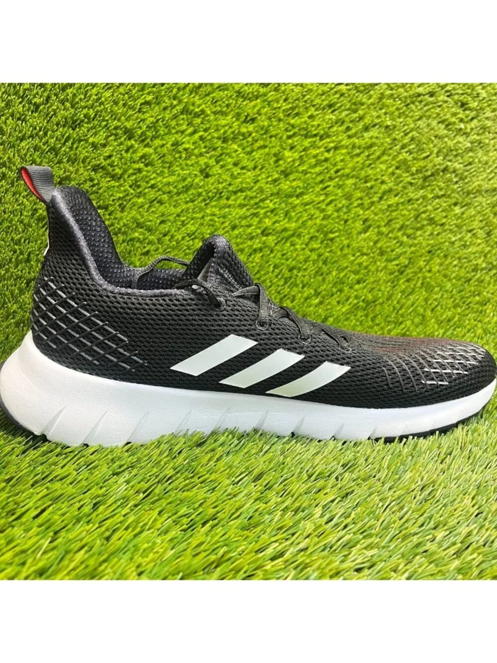 Adidas Asweego Mens Size 13 Black White Athletic Running Walking Shoes Sneakers